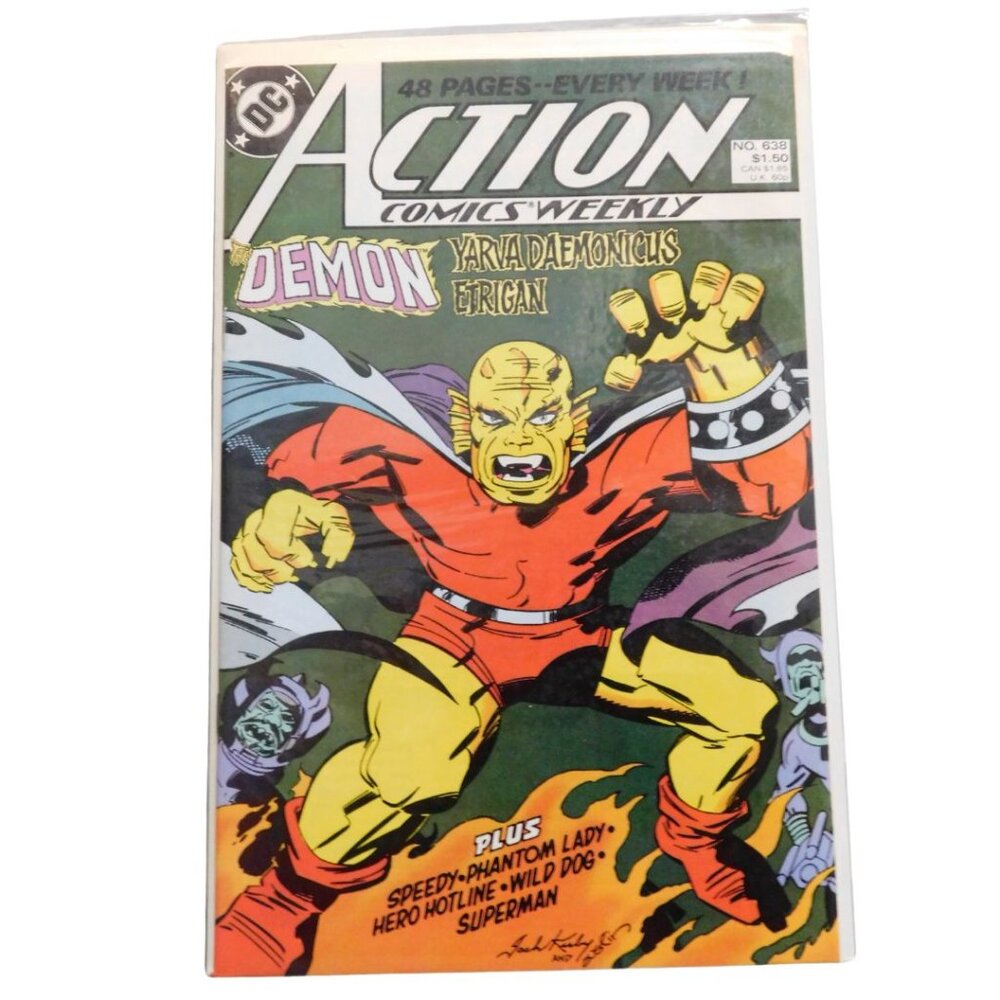 Action Comics Weekly #638 NM Beautiful KIRBY Cover ETRIGAN THE DEMON (1989)